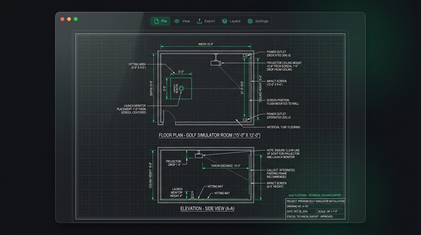Technical Architectural Floor Plan