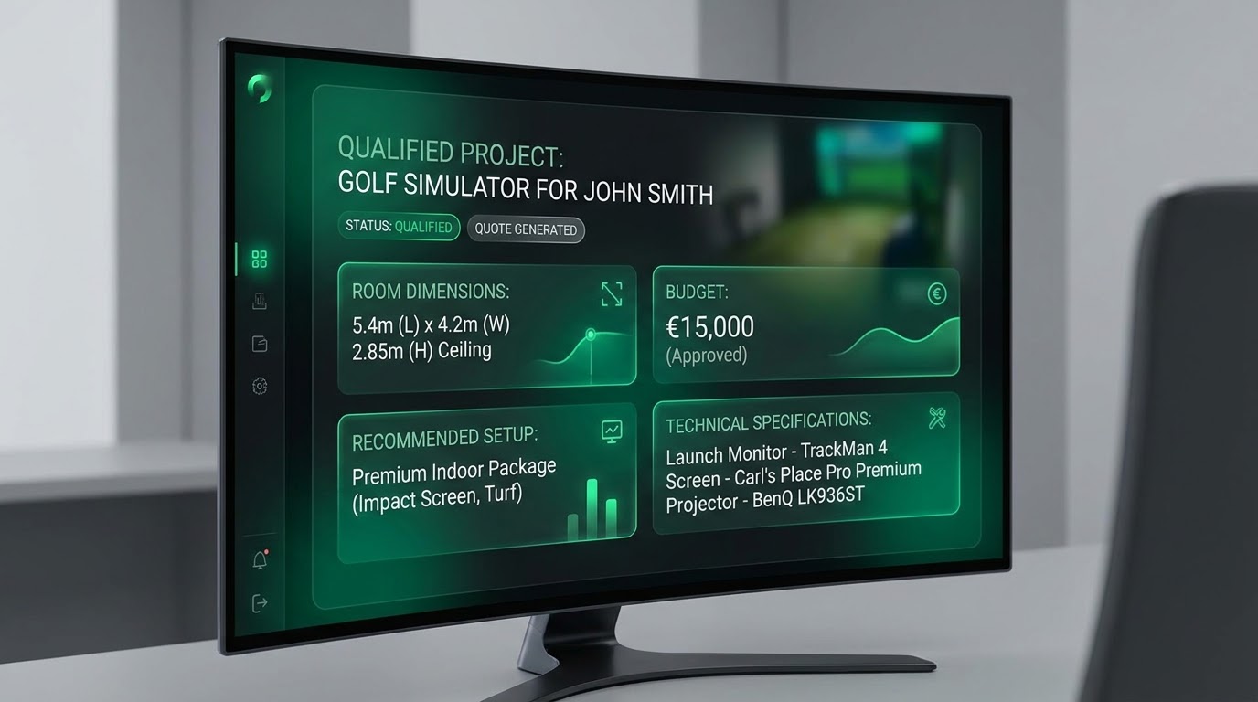 SimFlow CRM Dashboard Interface